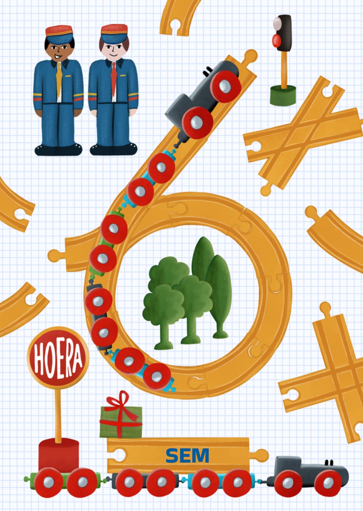 Verjaardagskaart 6 Hoera Kaart Fishuals