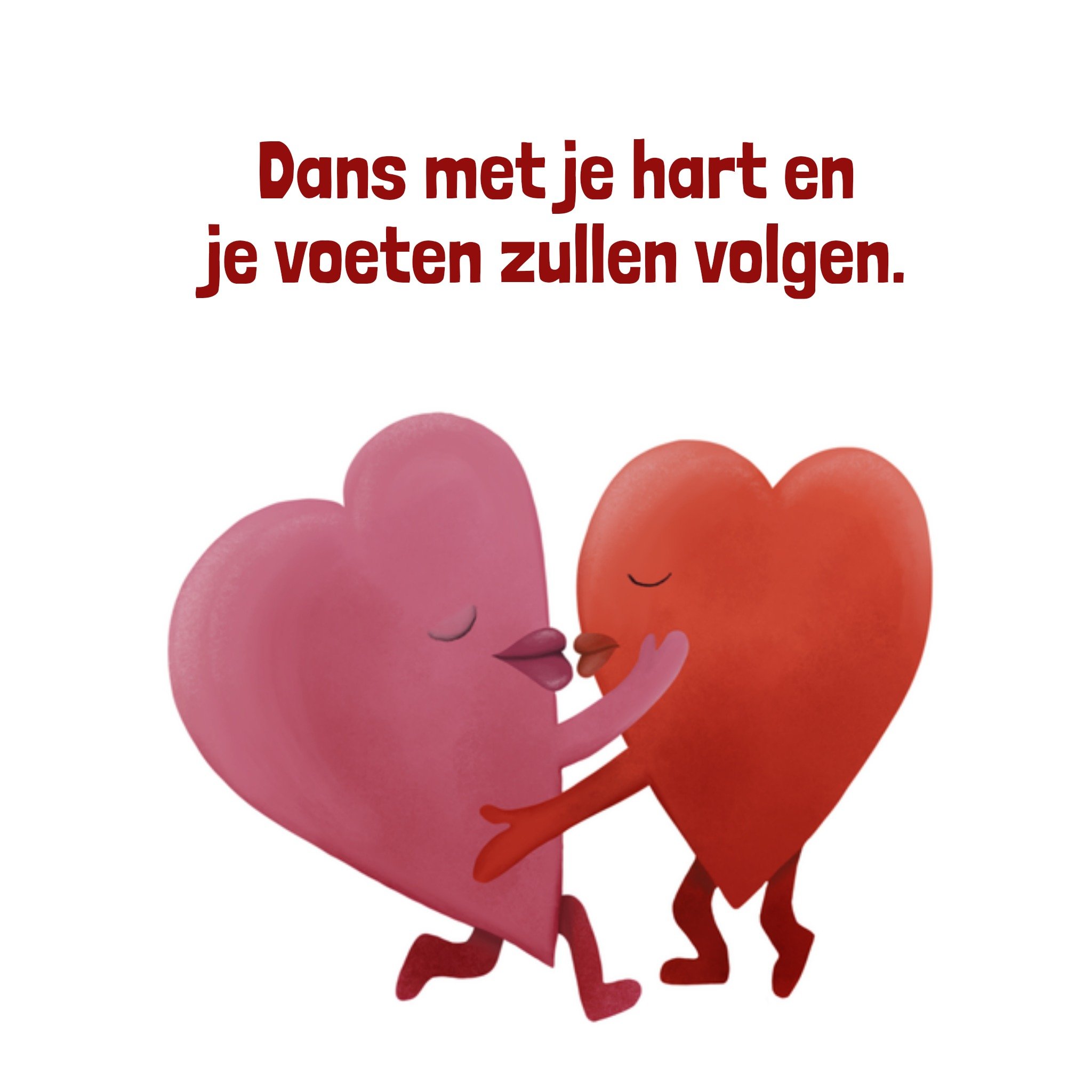 Greetz Valentijnskaart Dans met je hart Vierkant