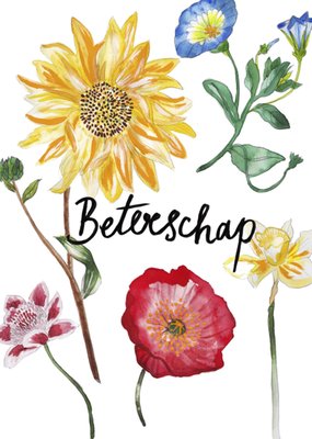 Marie Bodié | Beterschapskaart | Bloemen