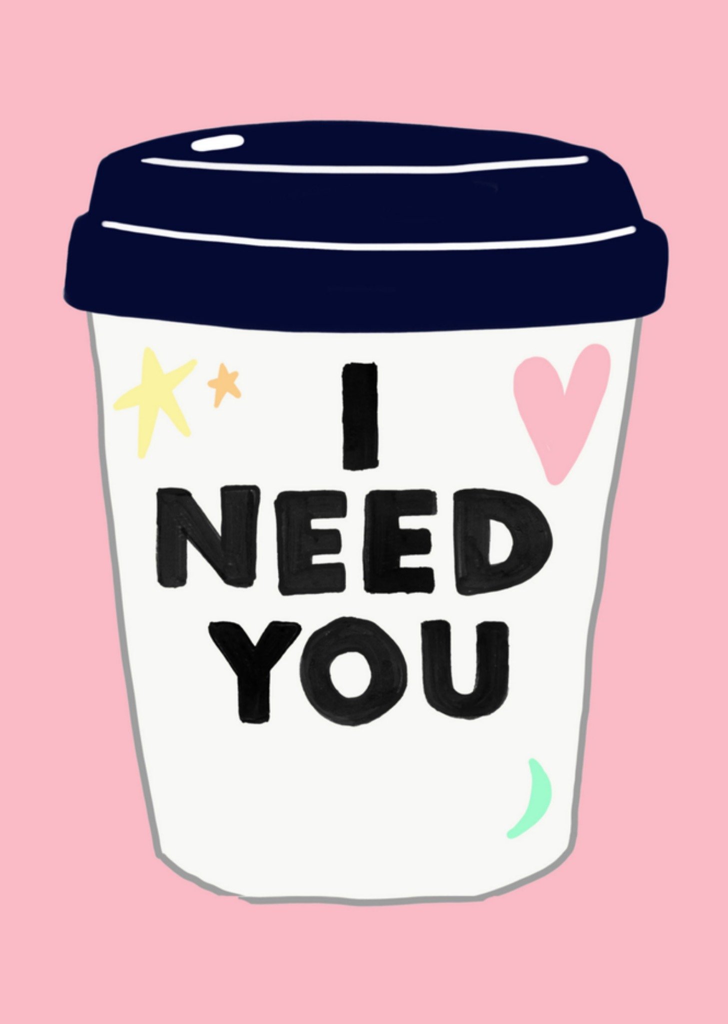 Valentijnskaart koffie Kaart Jolly Awesome