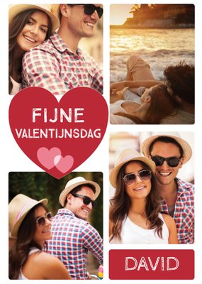 Collage Hart Foto Upload Valentijnsdag Kaart