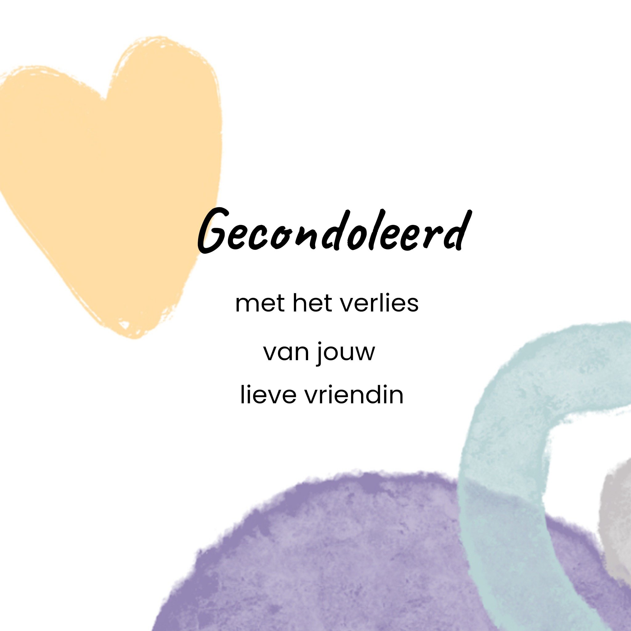 Greetz Condoleancekaart Vriendin Vierkant