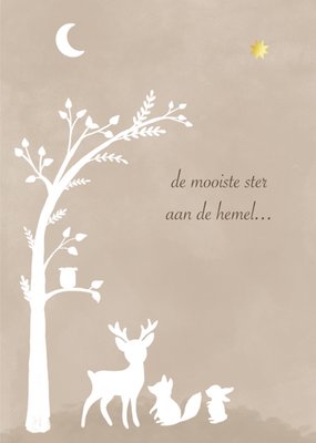 Tsjip | Condoleancekaart | De mooiste ster aan de hemel