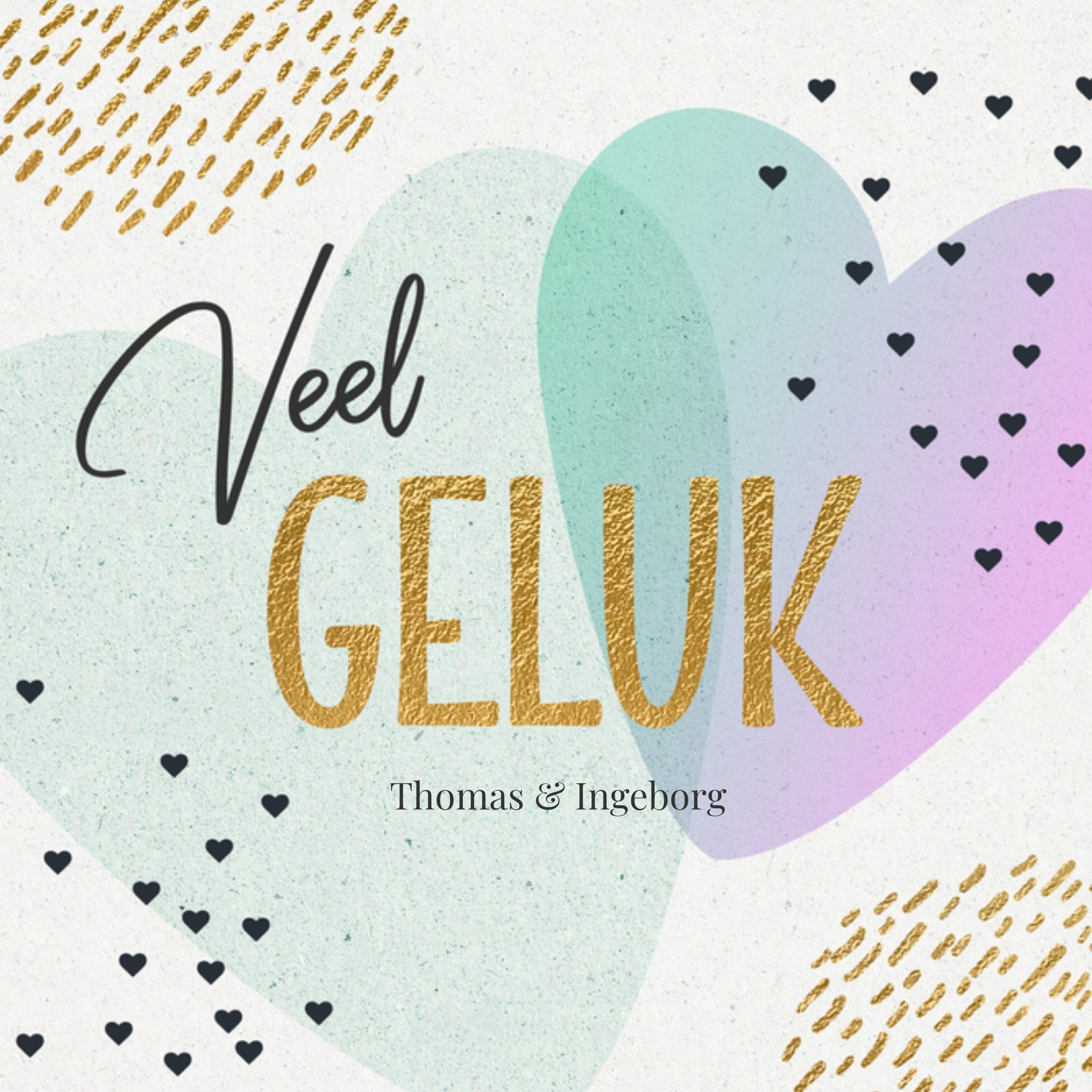 Luckz Huwelijkskaart Lief Vierkant