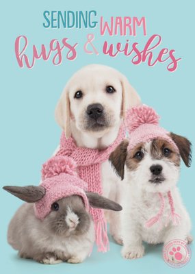 Studio Pets | Kerstkaart | hondje | konijn