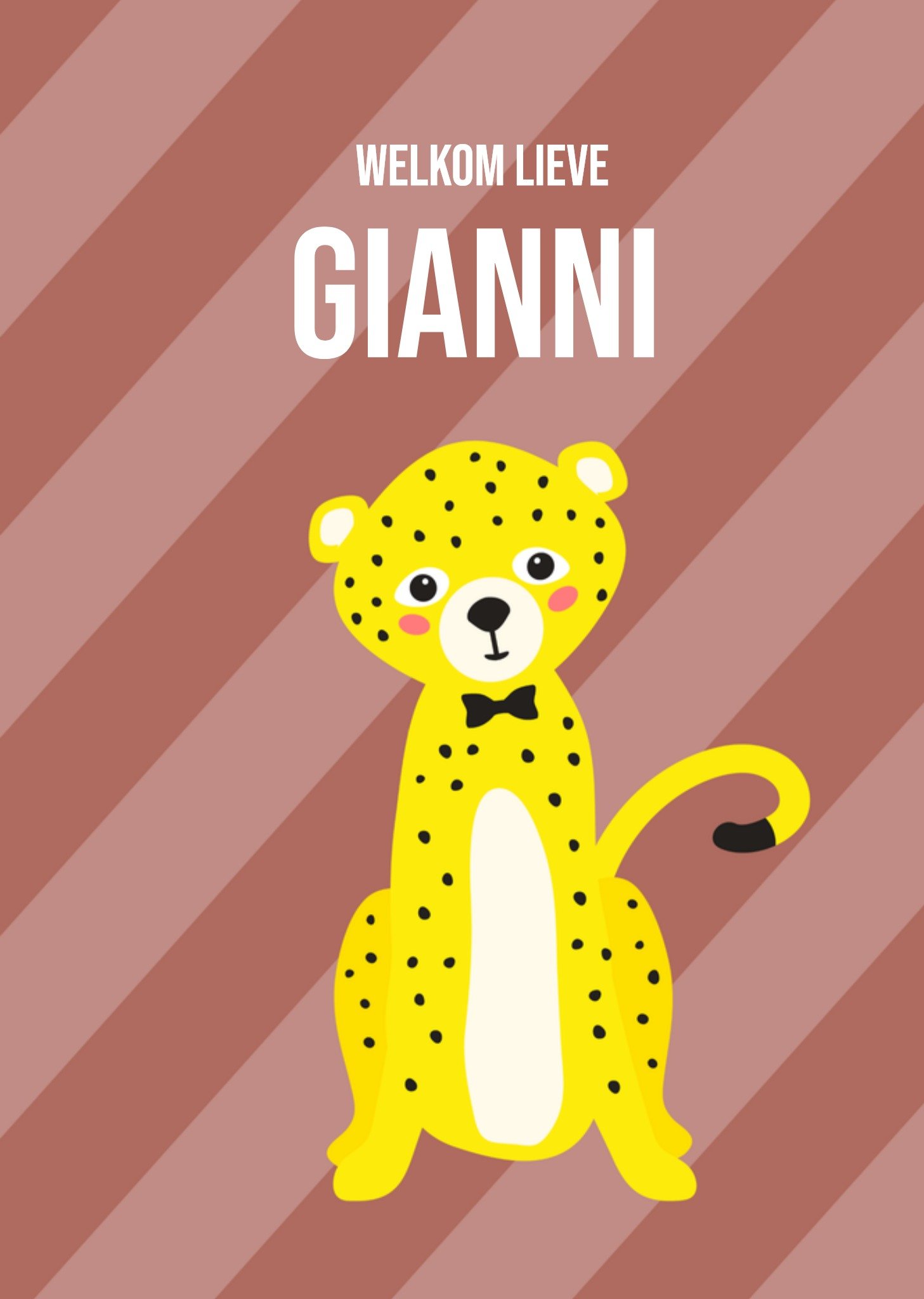 Geboortekaart jachtluipaard jongen Kaart Greetz