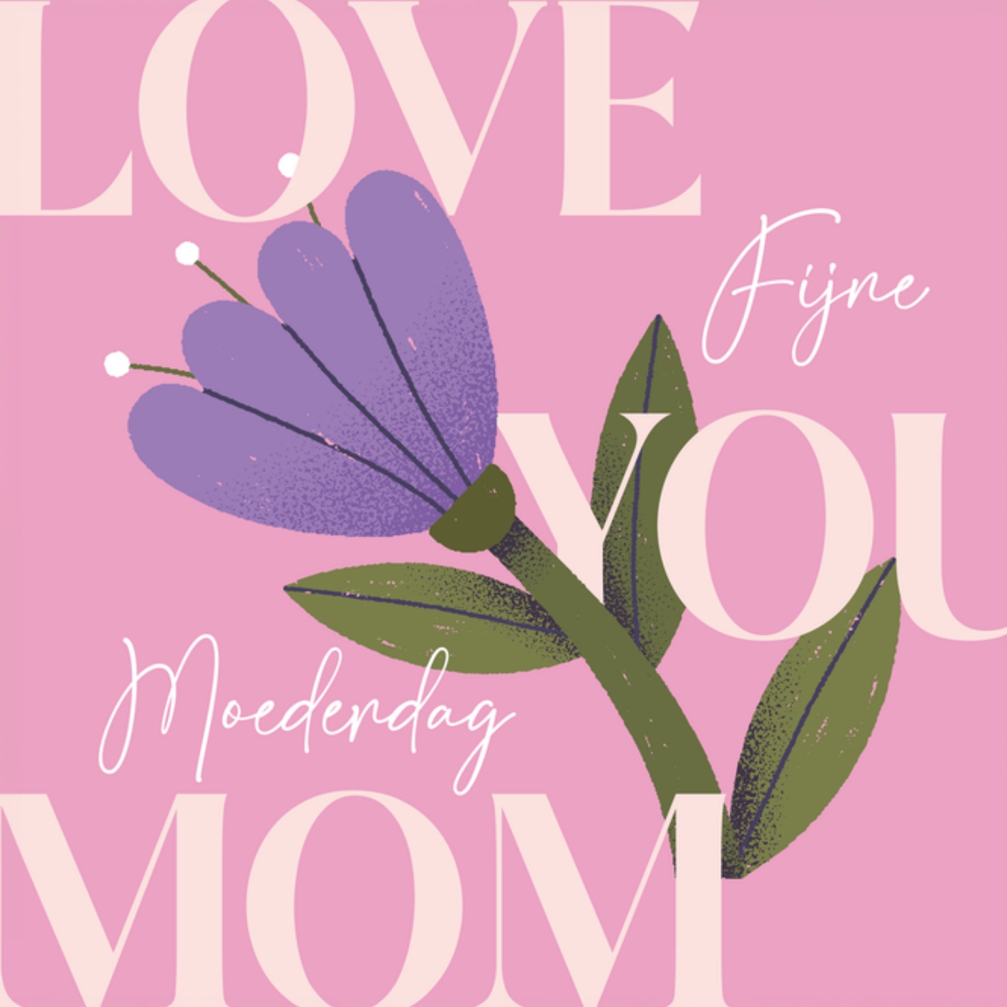 Moederdagkaart Love you Mom Paperclip