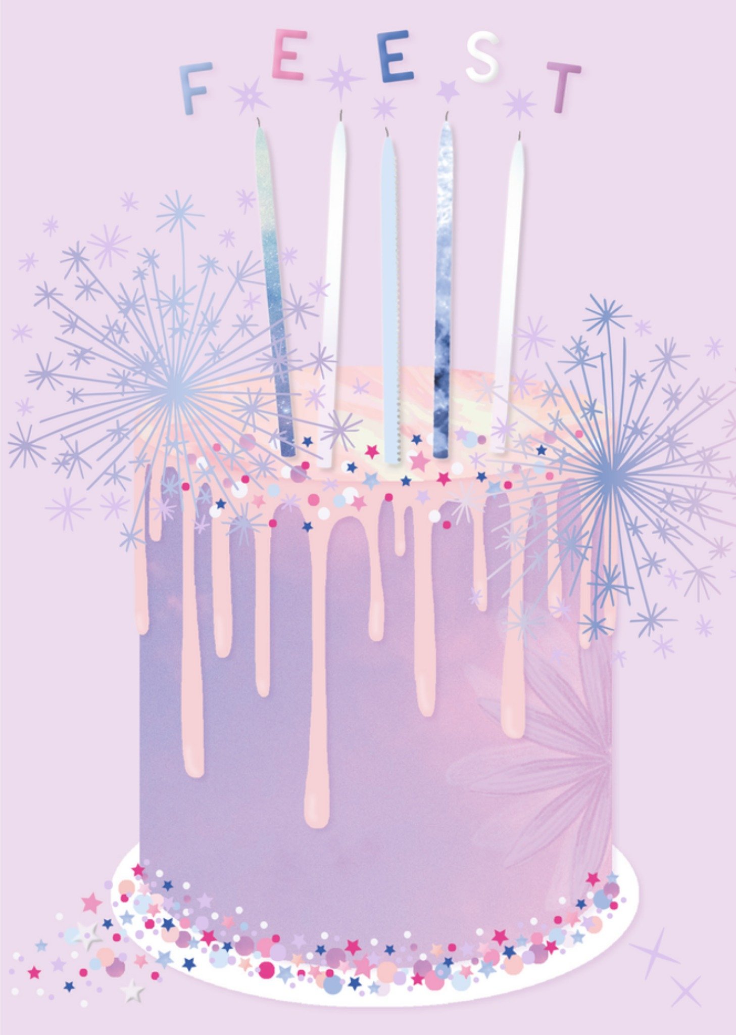 Verjaardagskaart Feest Taart Kaart Paperclip