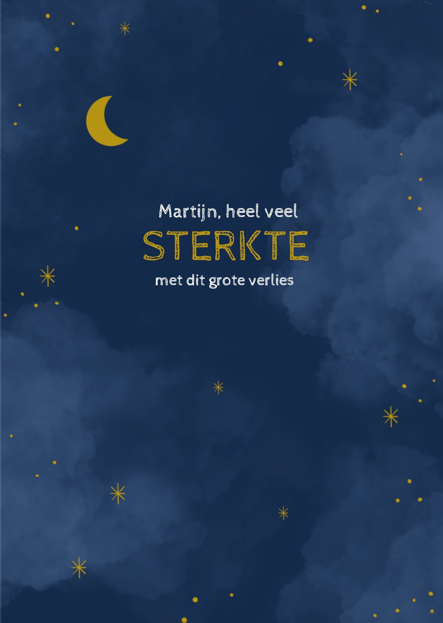 Condoleancekaart Heel veel sterkte Kaart Tsjip