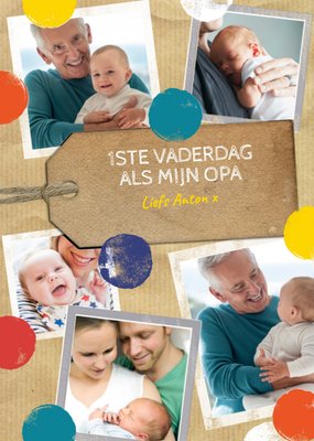 1e Vaderdag Als Mijn Opa Collage Foto Upload Kaart