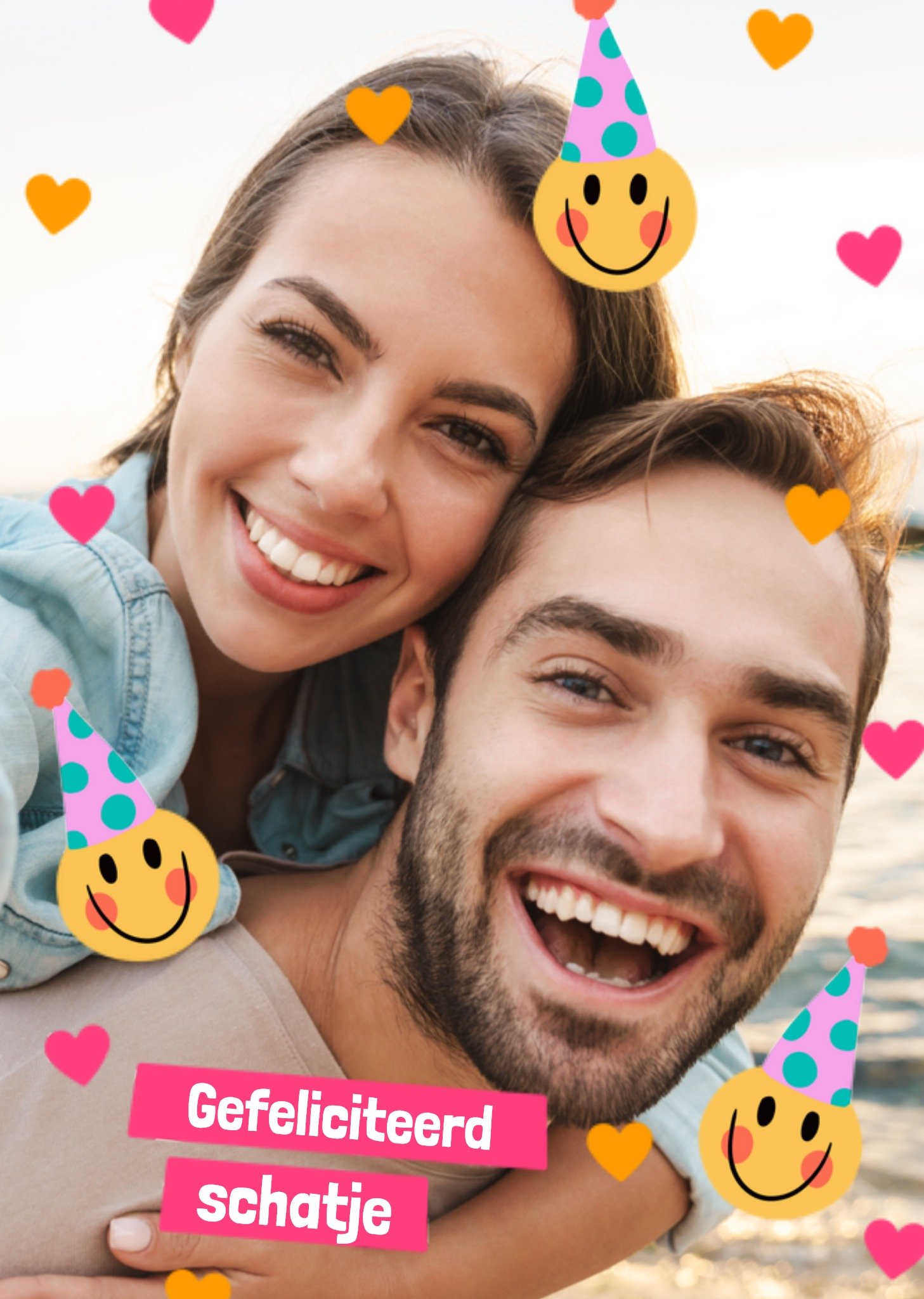 Verjaardagskaart Hartjes Liefde Kaart Greetz