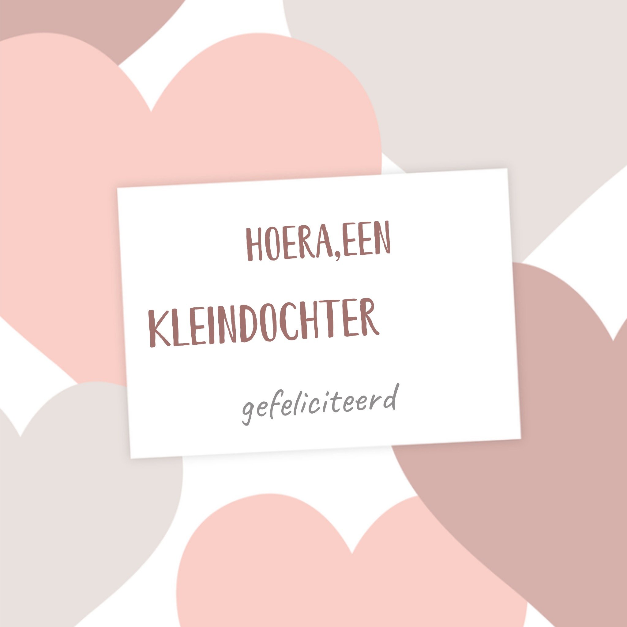 Greetz Geboortekaart hartje Vierkant