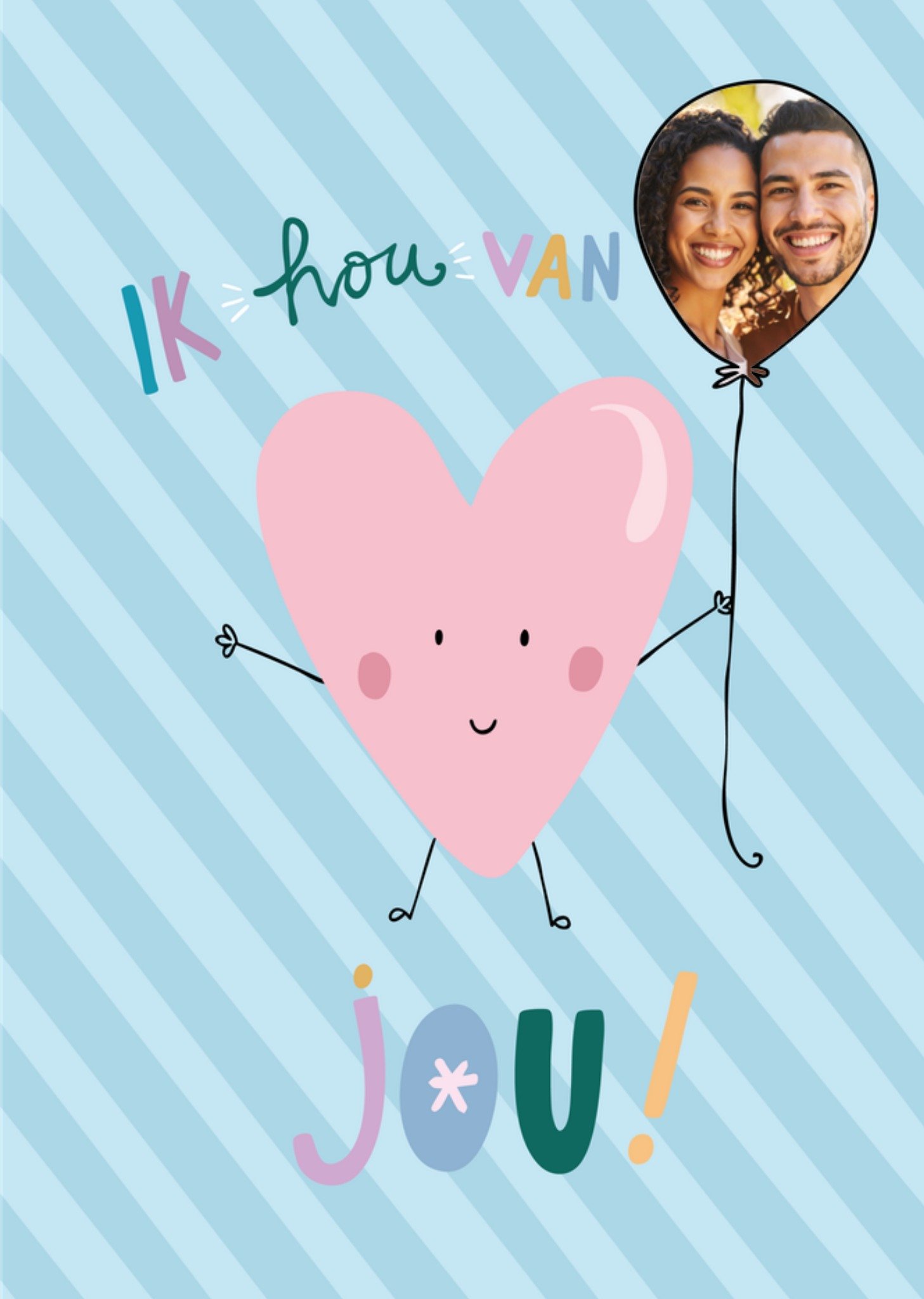 Liefde kaart Ik Hou Van Jou! Kaart Funny Side Up