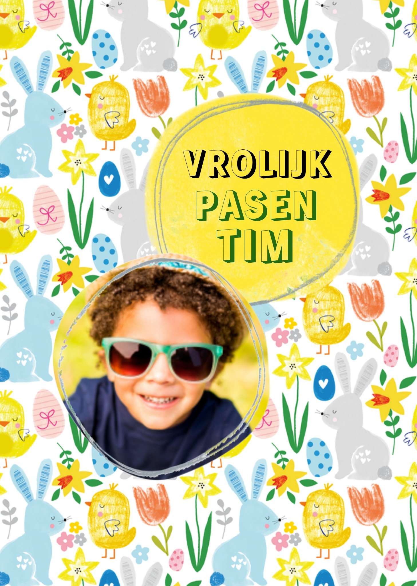 Paaskaart fotokaart met naam Kaart TMS