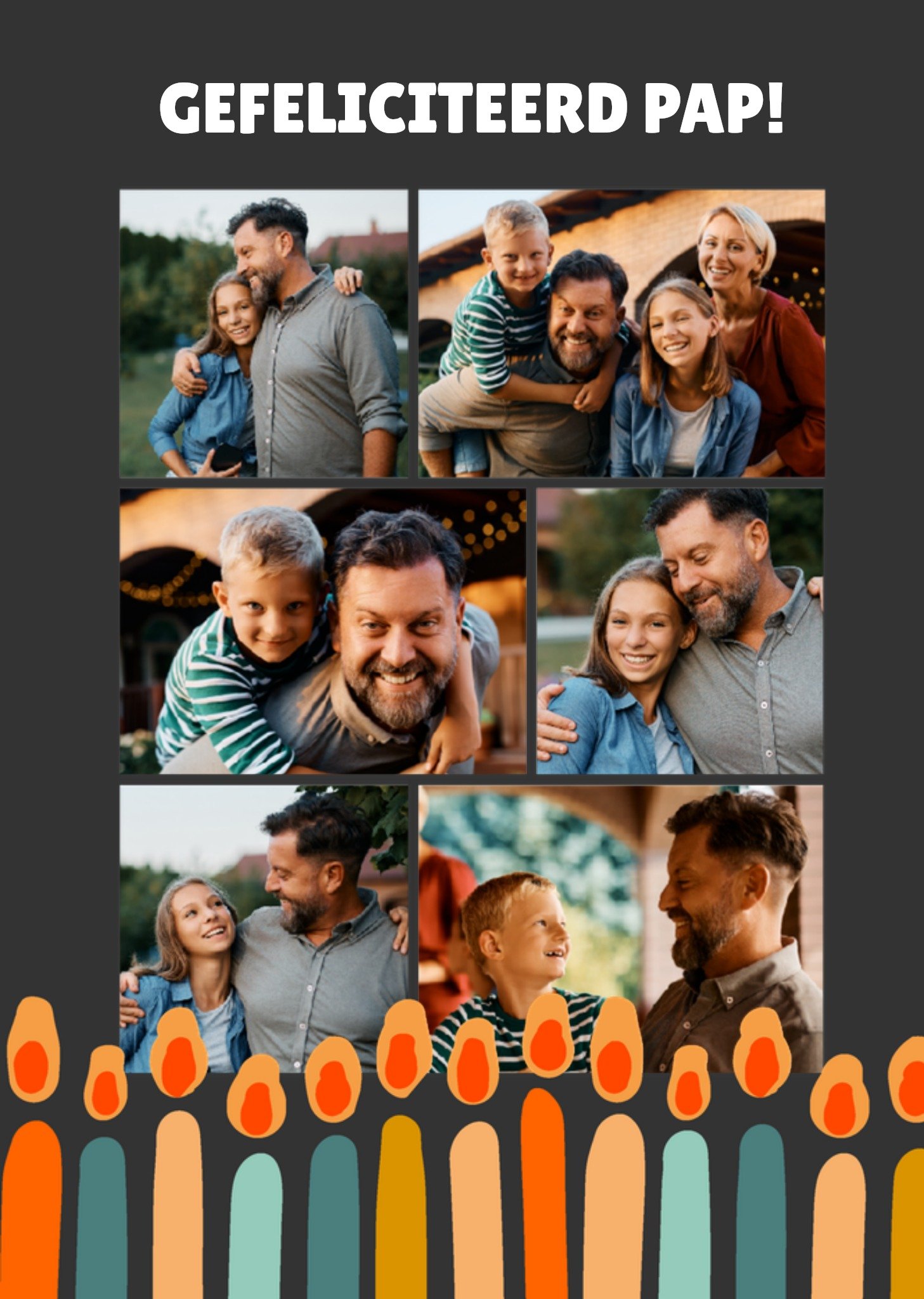 Greetz Verjaardagskaart Gefeliciteerd Pap Met fotos Standard Card