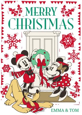 Disney | Kerstkaart | Mickey Mouse | Pluto