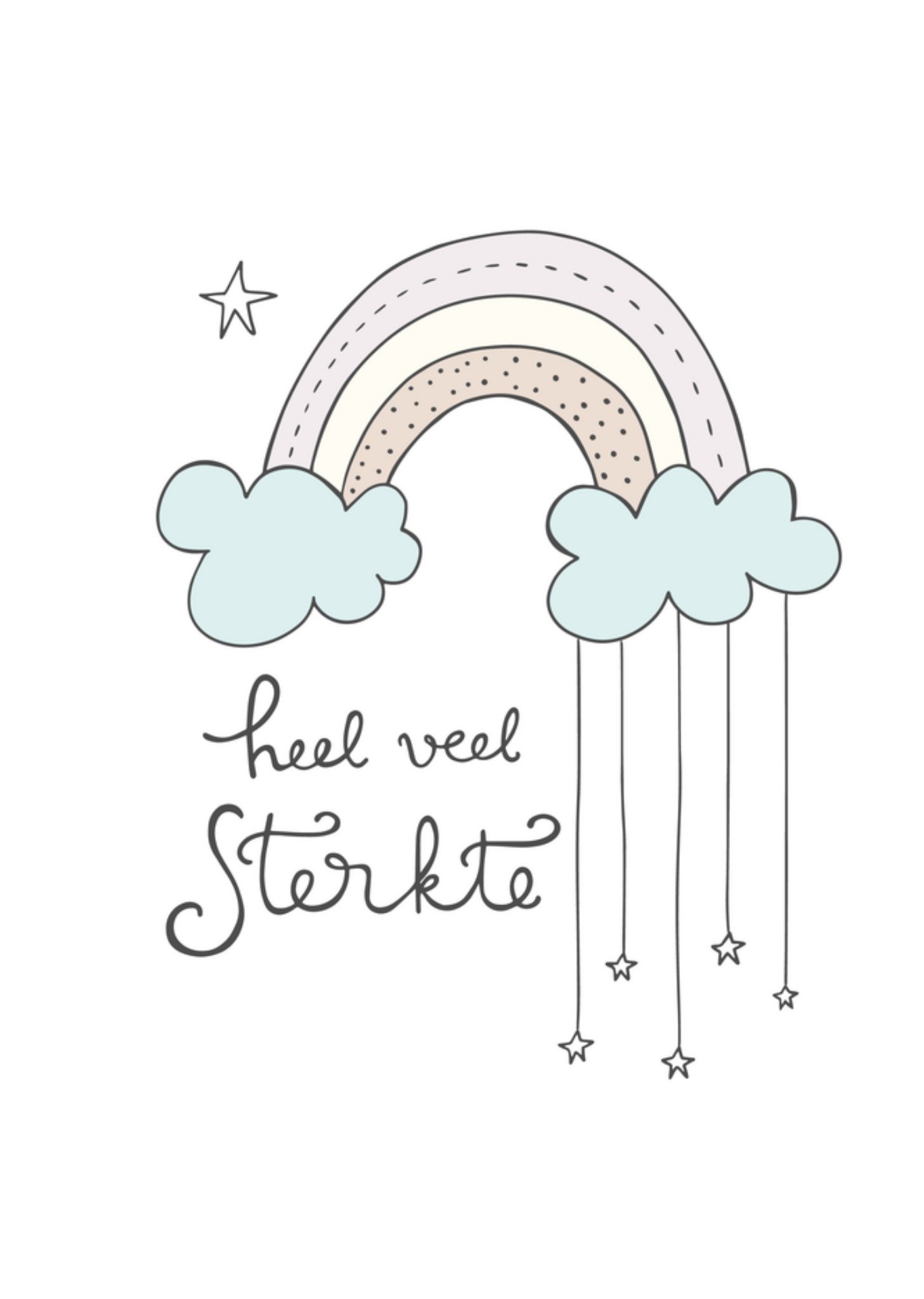 Condoleancekaart Regenboog Kaart Funny Side Up