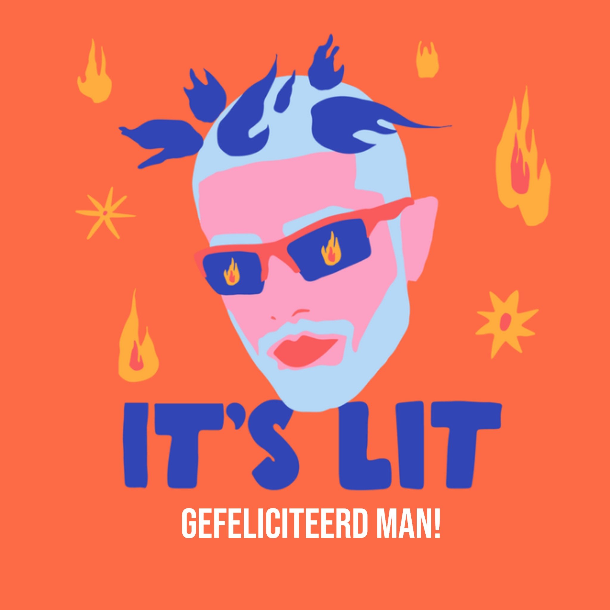 Greetz Verjaardag Baard Vriend Vierkant