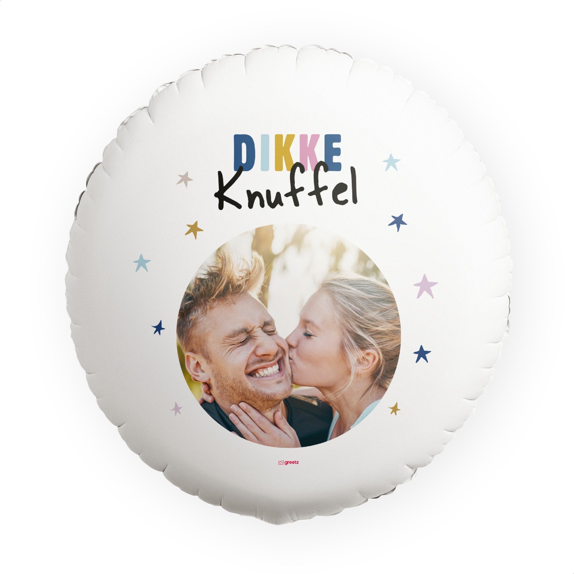 Ballon Dikke knuffel met eigen foto Greetz