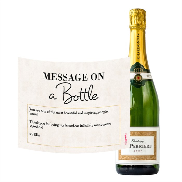 Perriere | Brut Chardonnay | Message on a bottle | 750ml