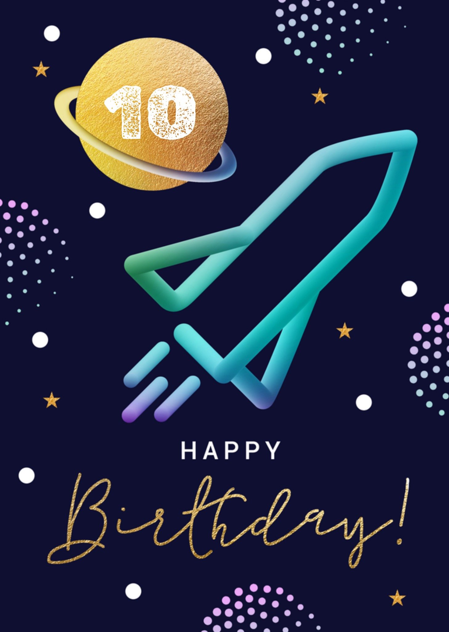 Verjaardag Space Kaart Luckz