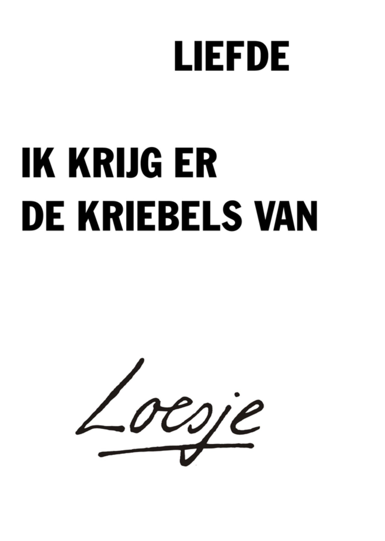 Valentijnskaart kriebels Kaart Loesje