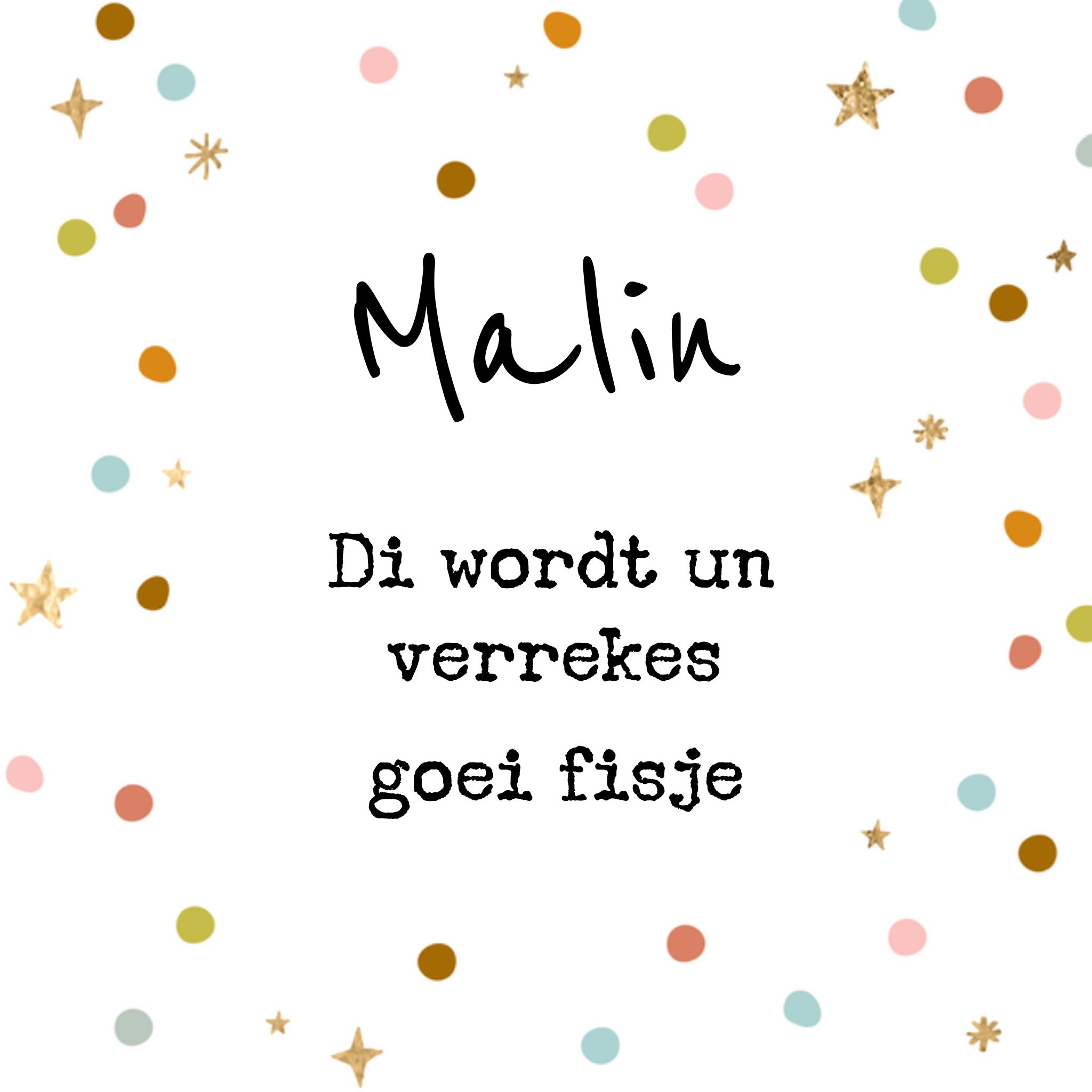 Greetz Dialect verjaardagskaart Goei fisje Vierkant