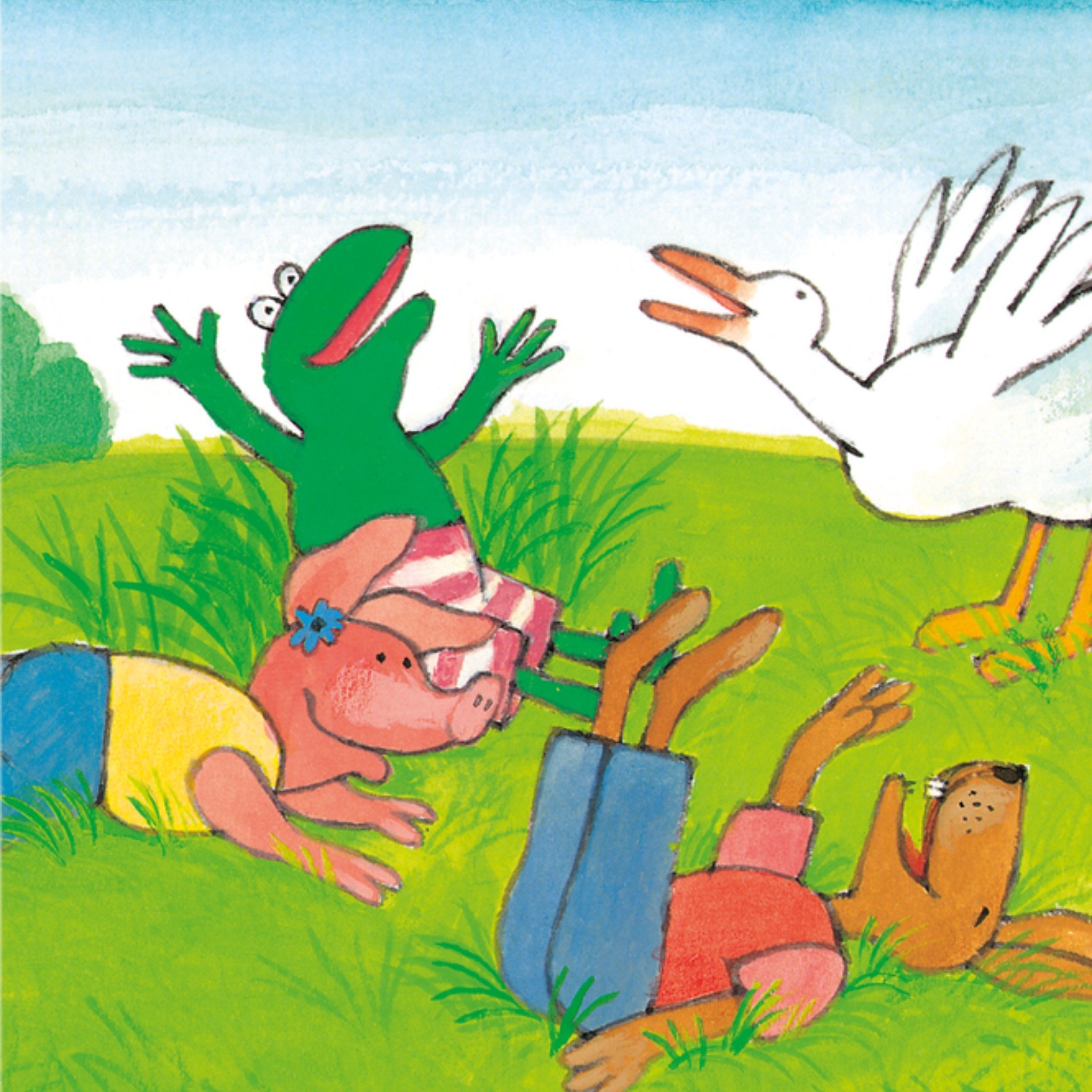 Zomaar kaart Lachen Vierkante Kaart Kikker