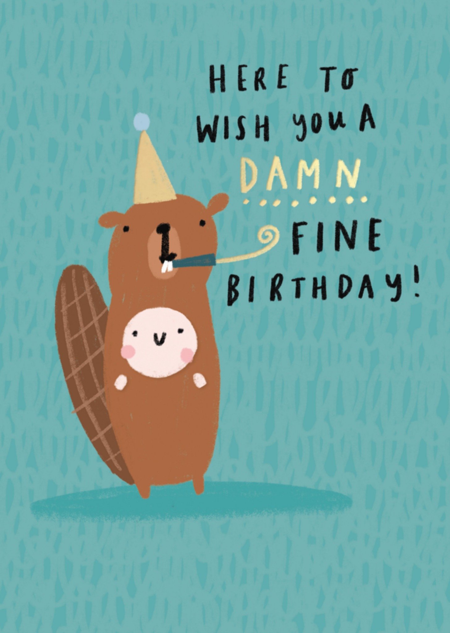 HotchPotch Verjaardagskaart bever Kaart Hotchpotch