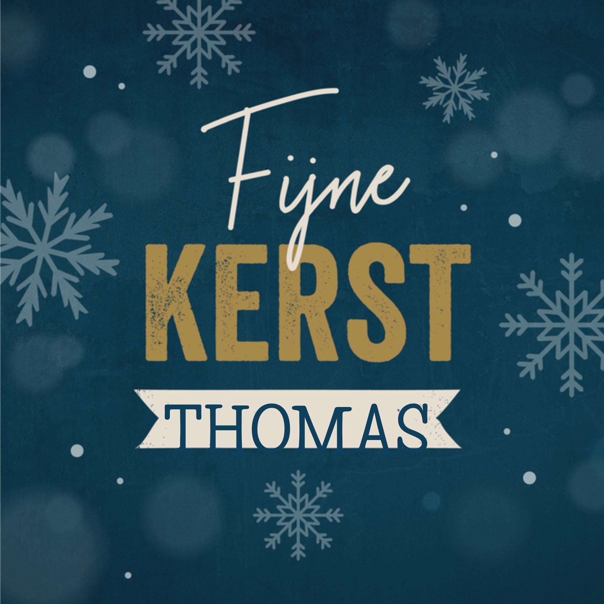 Papercute Kerstkaart met naam Vierkant