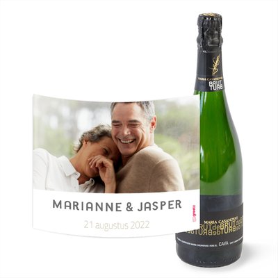 Maria Casanovas | Cava Brut  | Love met eigen foto en tekst | 750 ml 