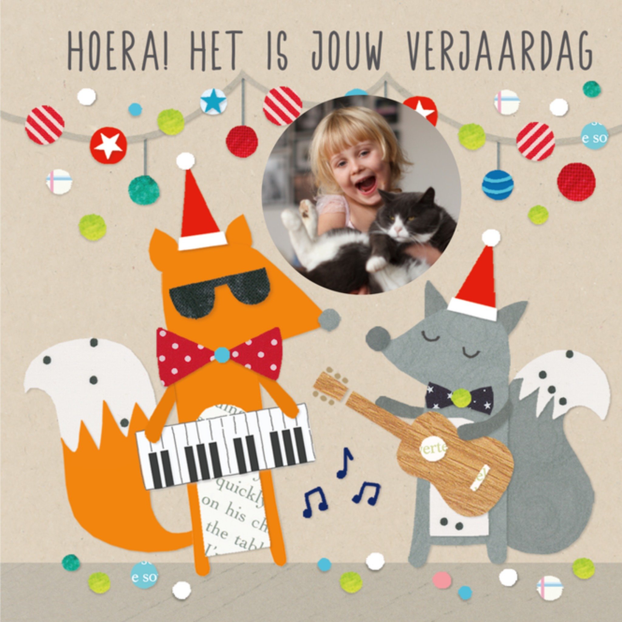 Kerstkaart Verjaardag Paperclip