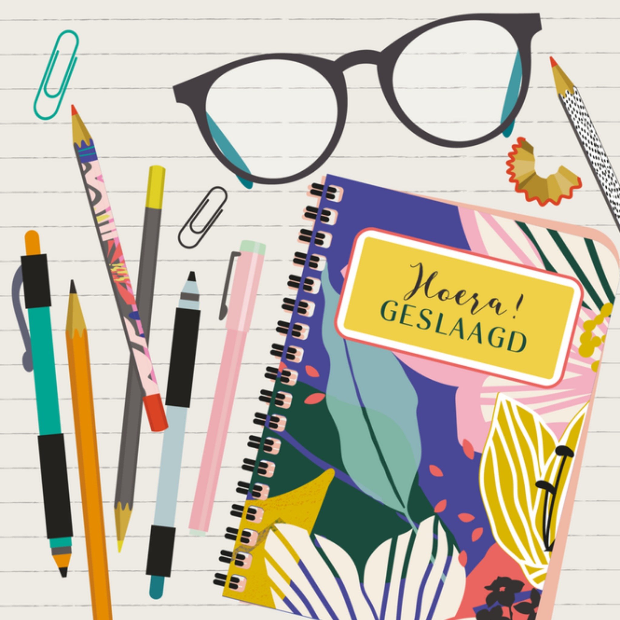 Geslaagd kaart Illustratie Vierkante Kaart TMS