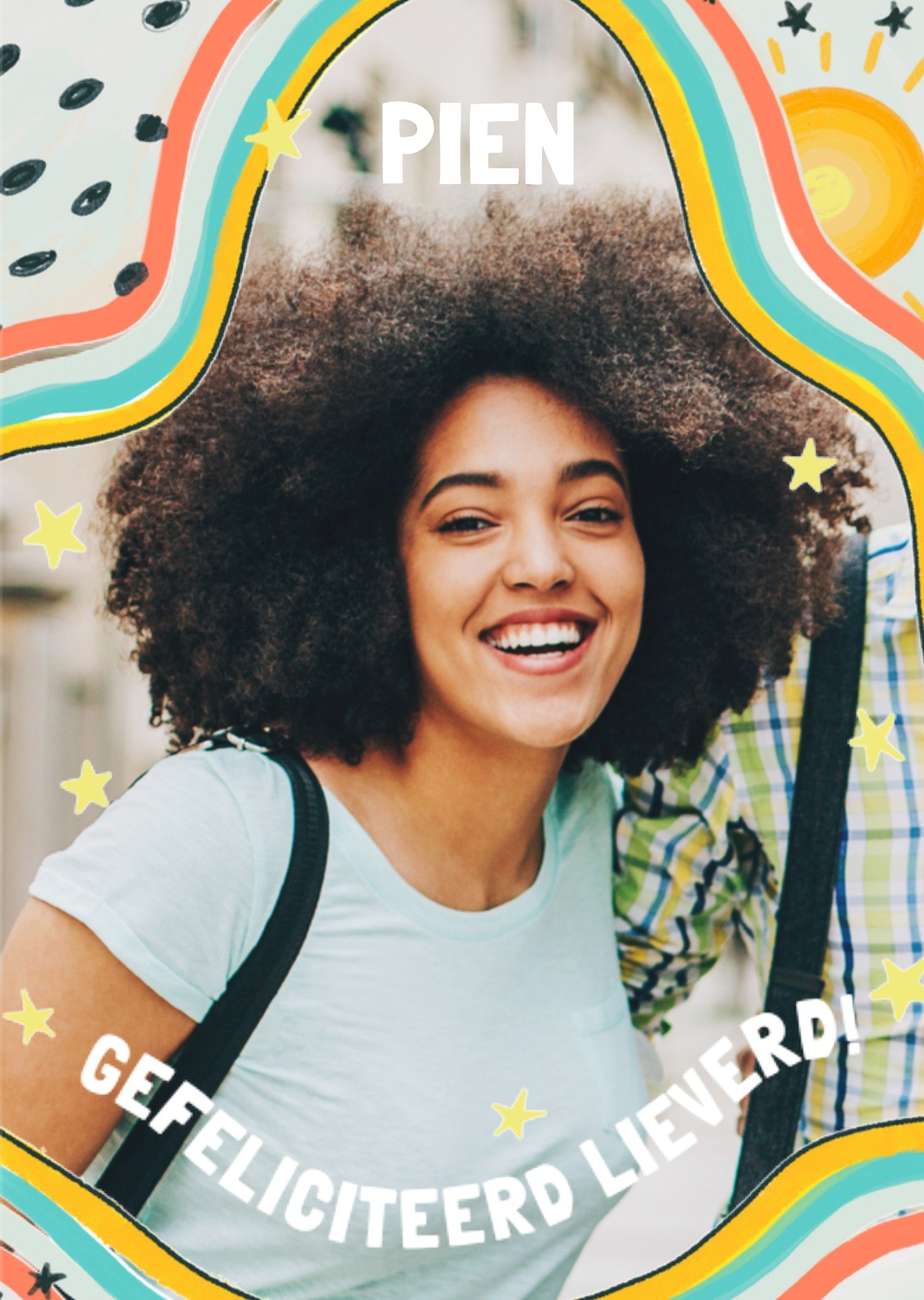 Verjaardagskaart Met foto Regenboog Greetz