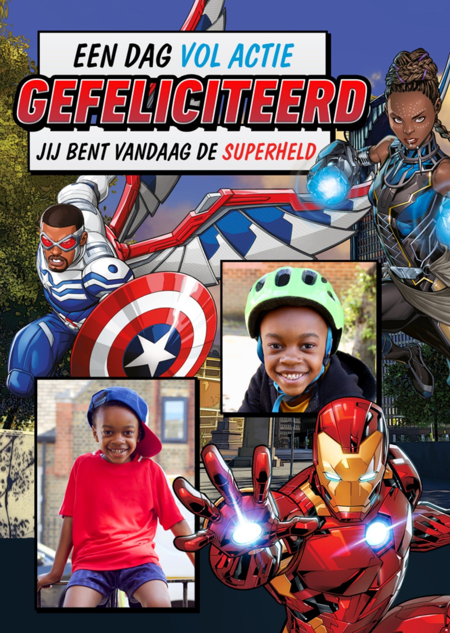 Marvel Verjaardagskaart Met fotos Superheld Kaart The Avengers