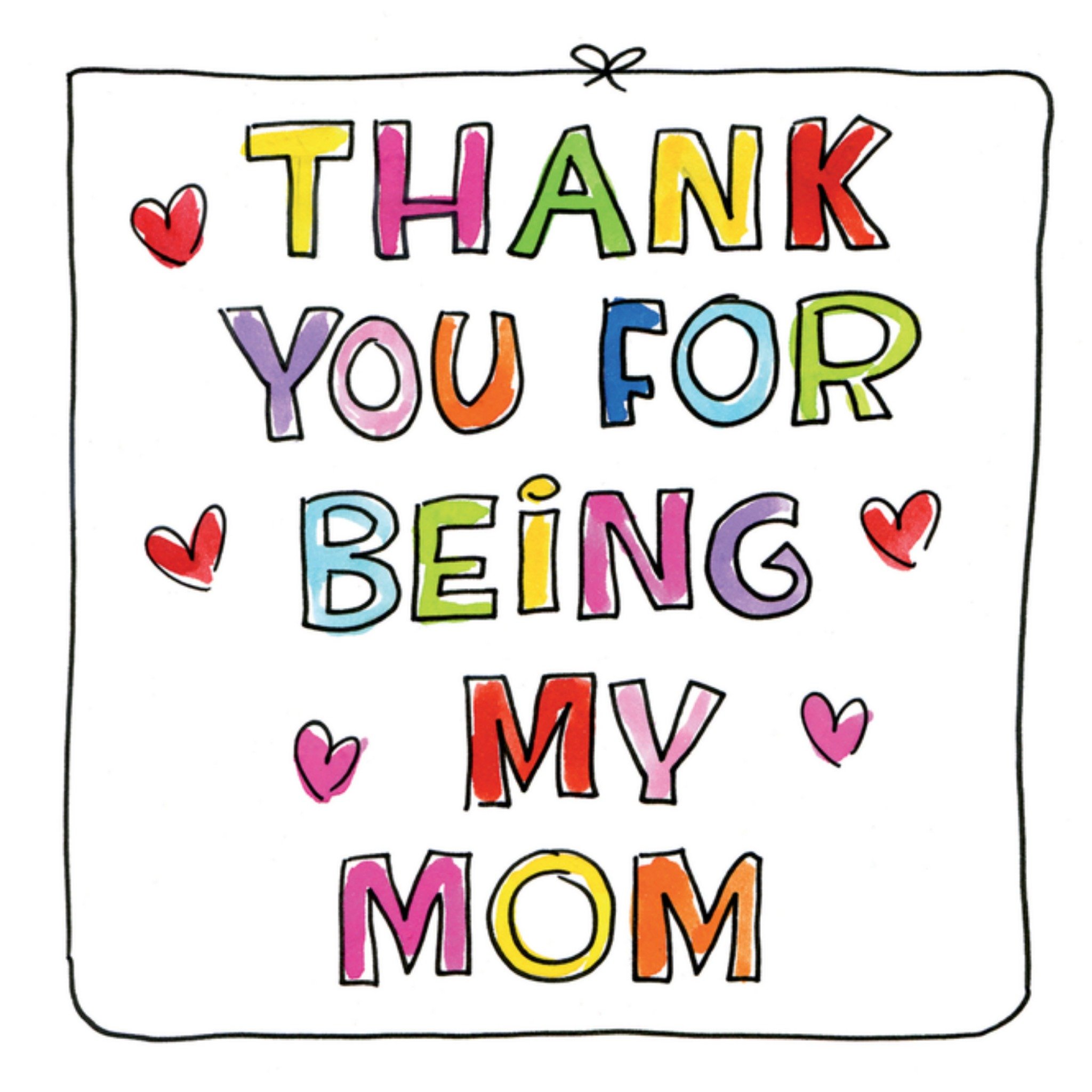 Moederdagkaart thank you Vierkante Kaart Blond Amsterdam