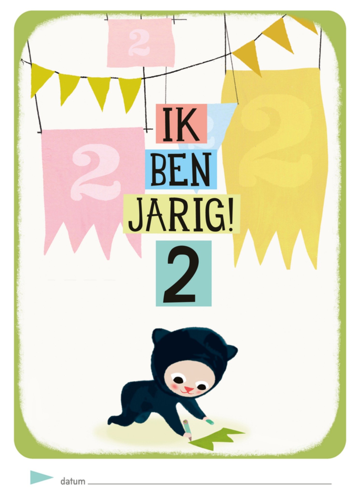 Verjaardagskaart Ik ben jarig Kaart Milestone