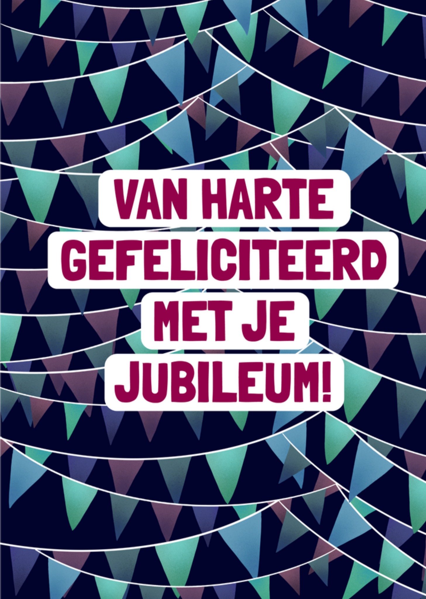 Werk jubileum kaart Garland Greetz