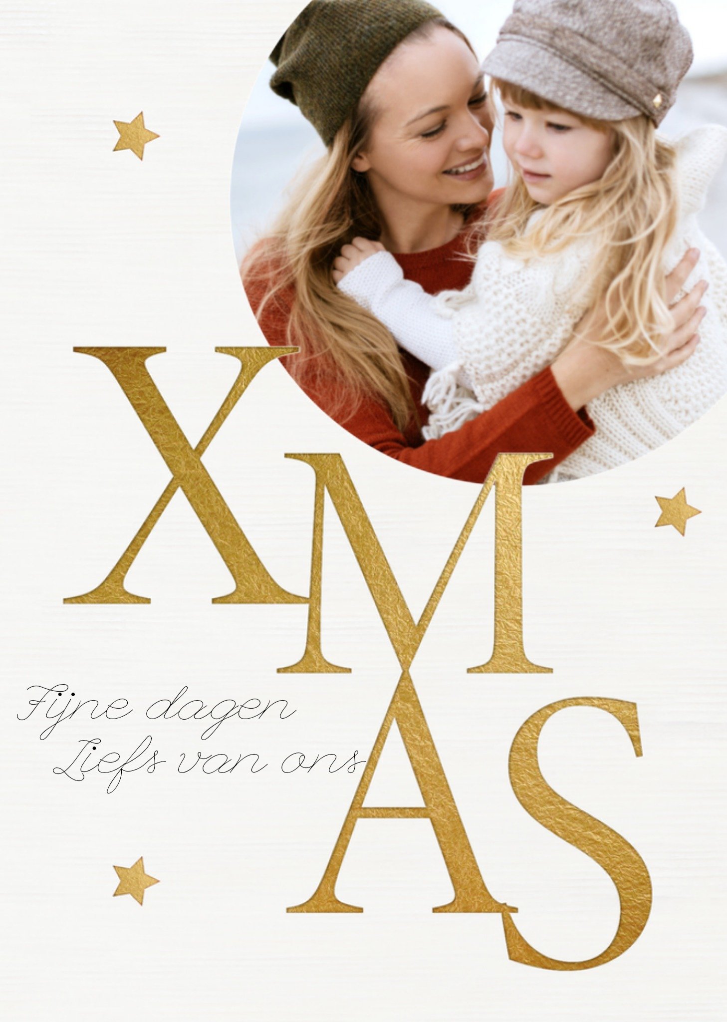 Kerst Glitters Goud Foto Greetz