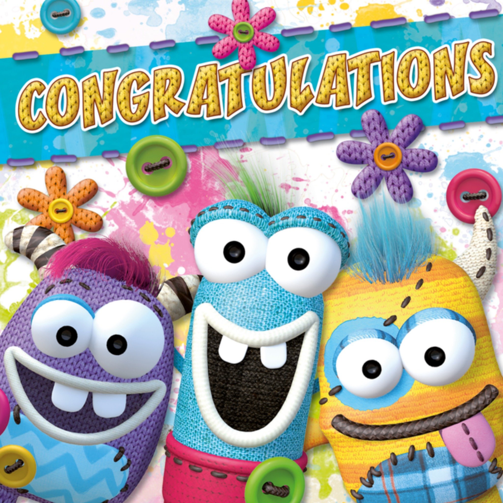 Verjaardagskaart Monsters Vierkante Kaart TMS