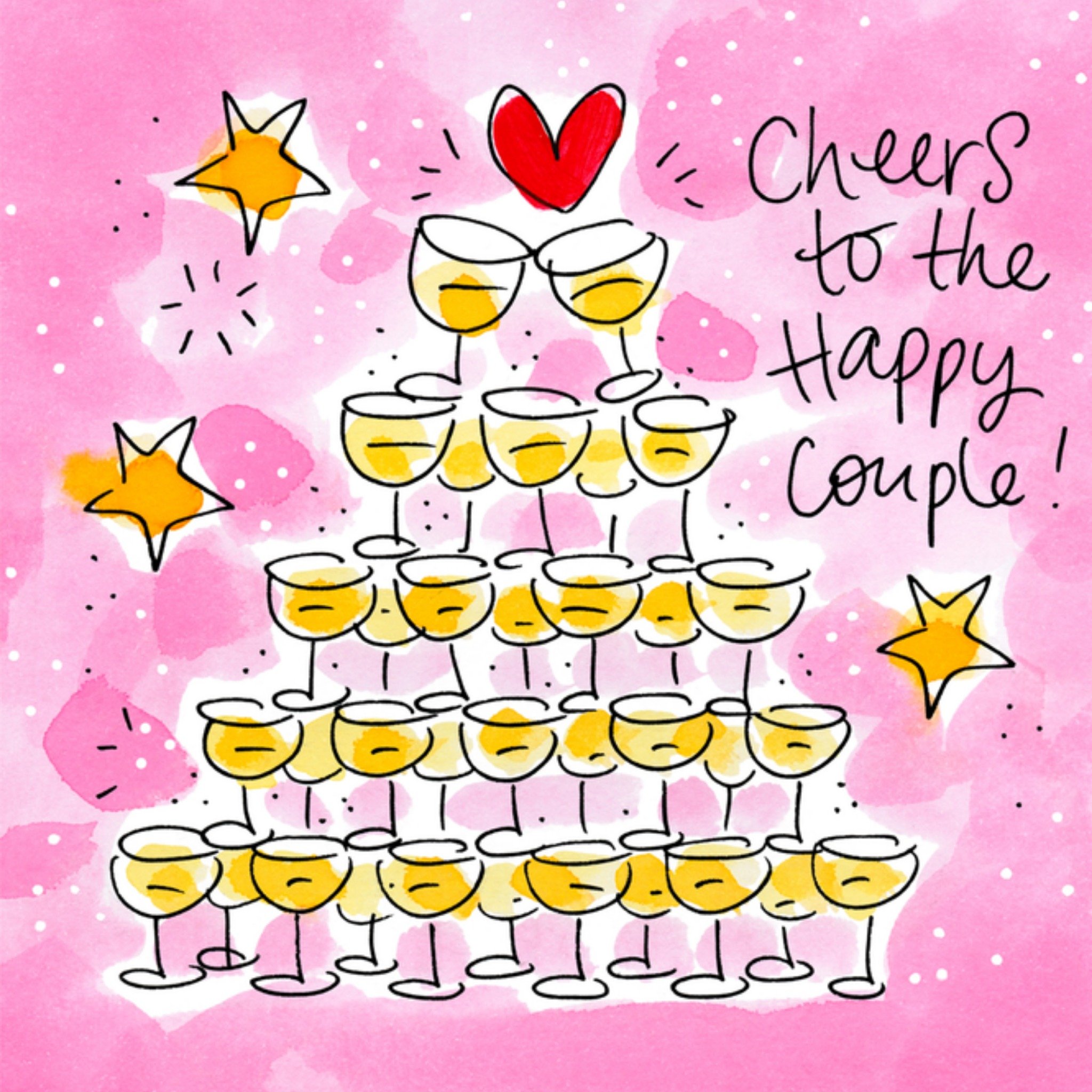 Huwelijkskaart Cheers Vierkante Kaart Blond Amsterdam