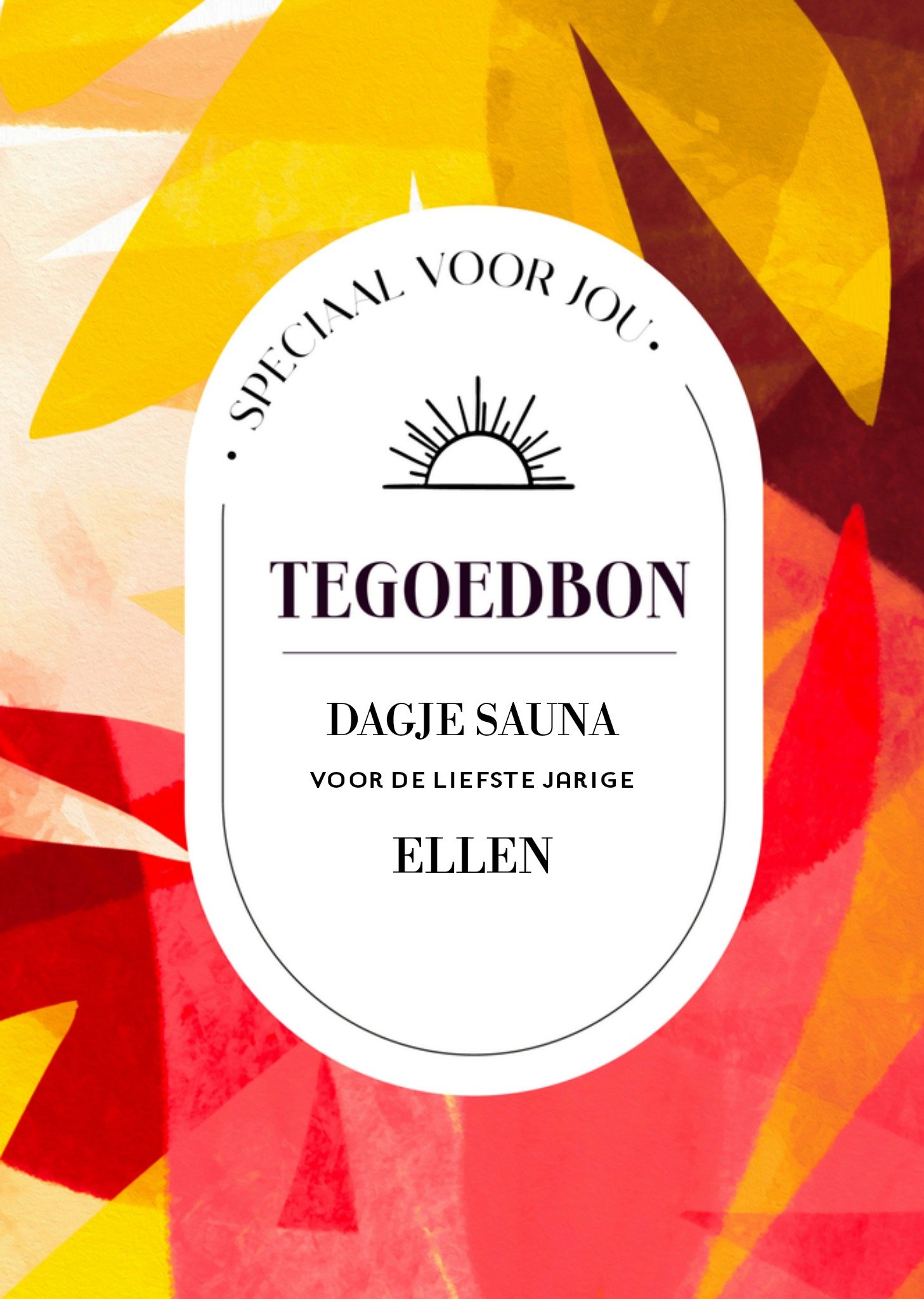 Verjaardagskaart tegoedbon met naam Kaart Greetz