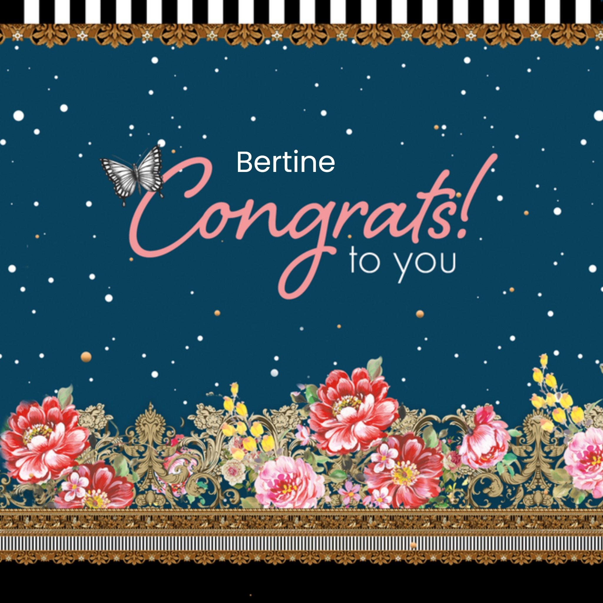 Verjaardagskaart Congrats! Vierkante Kaart Melli Mello