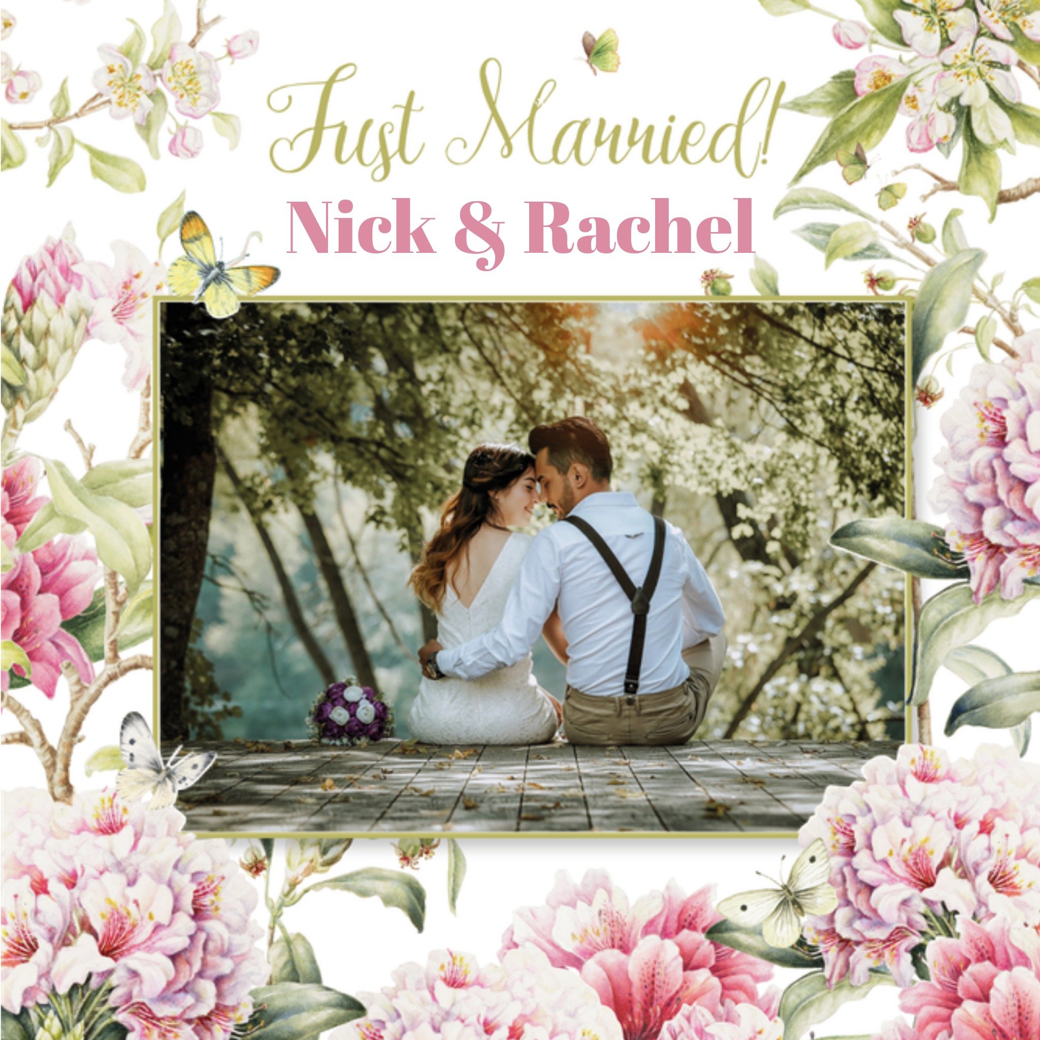 Huwelijkskaart Met foto Vierkante Kaart Janneke Brinkman