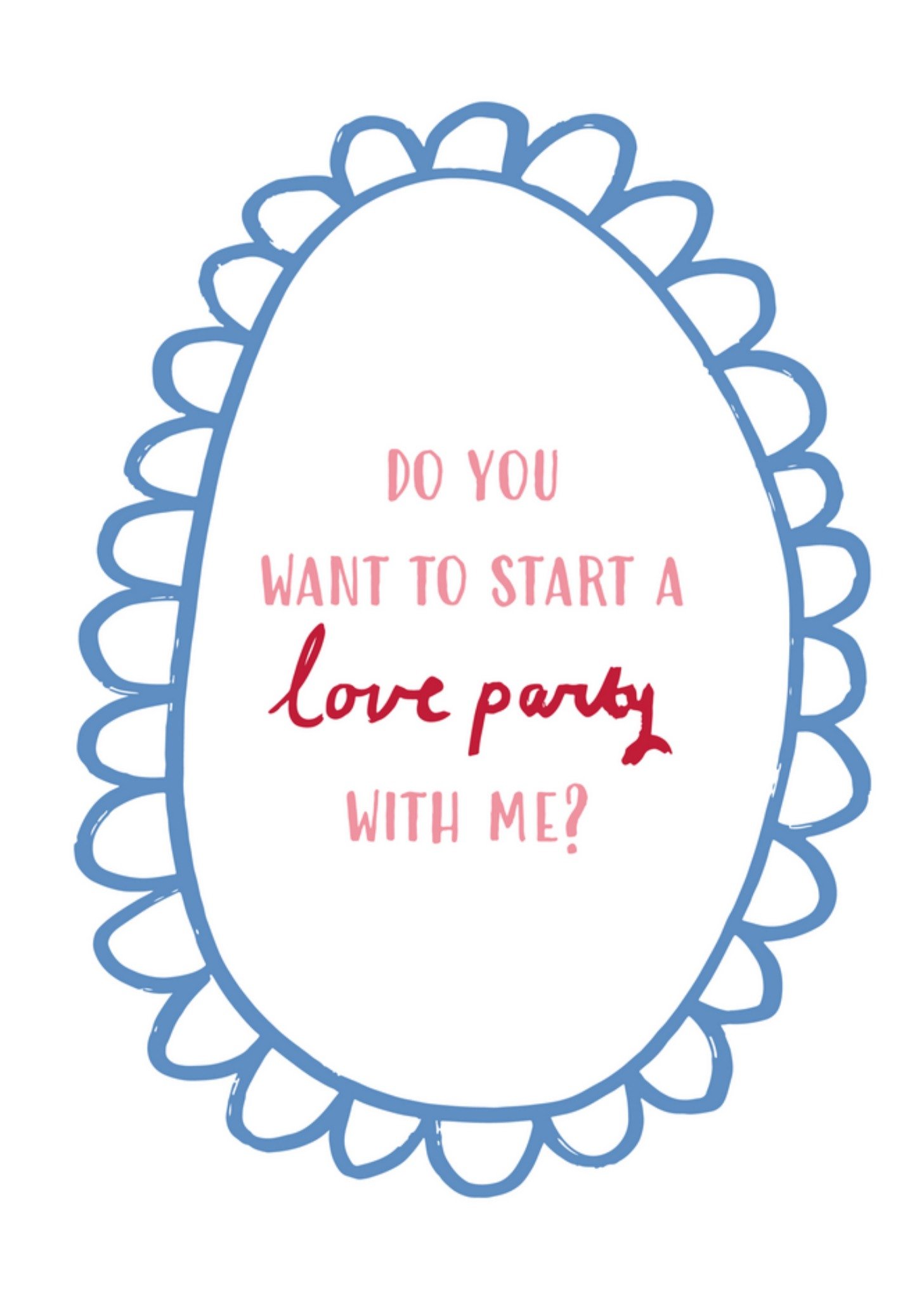 Valentijnskaart - Love party