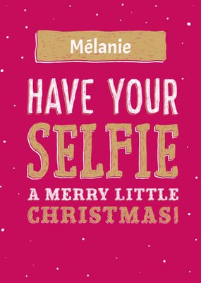 Kerstkaart | UK Greetings | Roze | met eigen naam