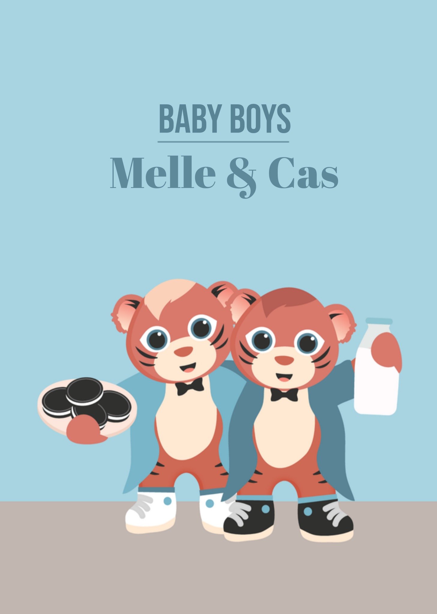 Geboortekaart Tweeling Katten Kaart Greetz