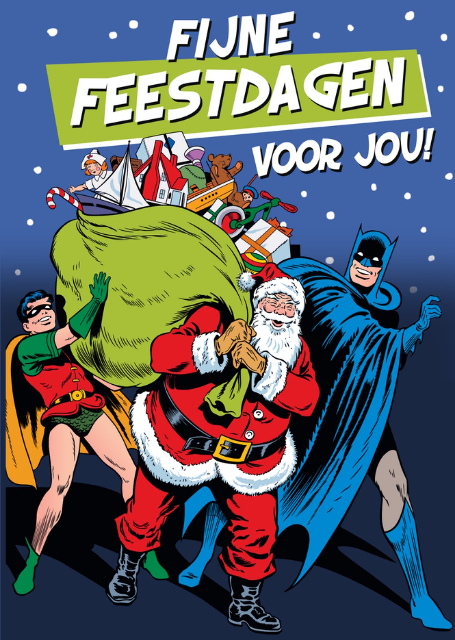 Warner Bros Kerstkaart Kerstman Batman