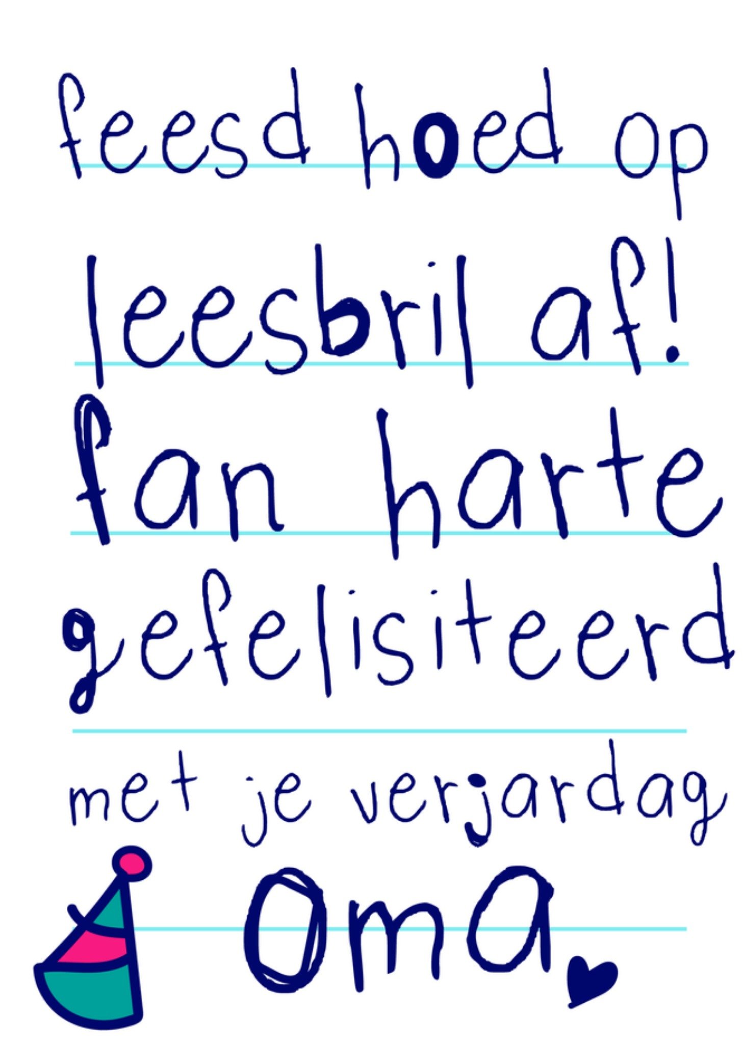 Verjaardagskaart Kinderbrief Oma Kaart Liefs Jansje