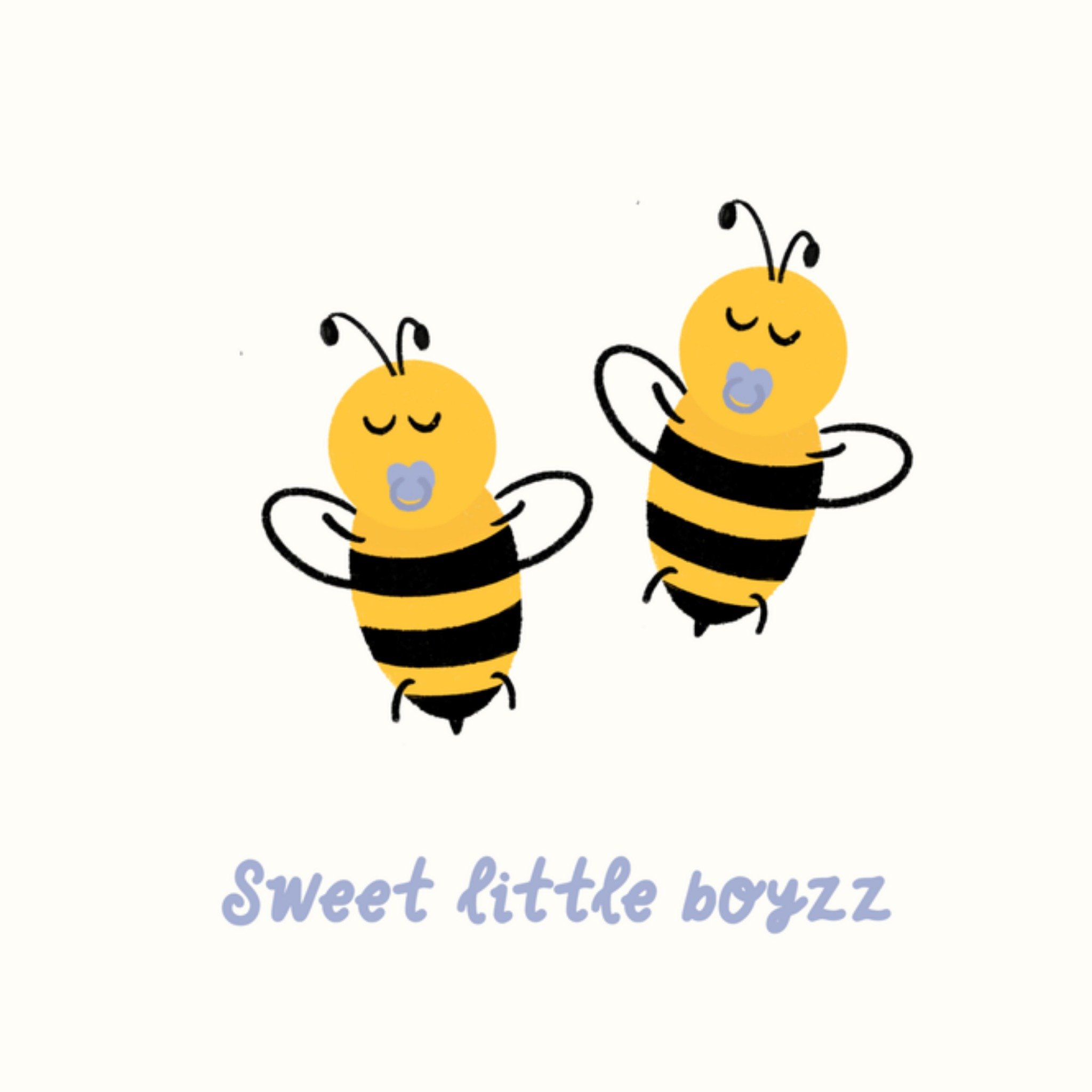 Greetz Geboortekaart tweeling Vierkant